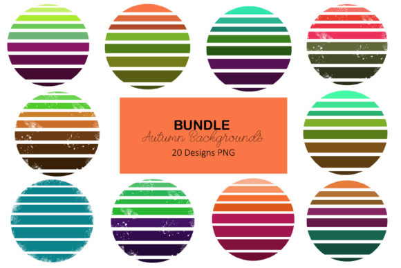 Autumn Backgrounds Retro Circle Bundle Review