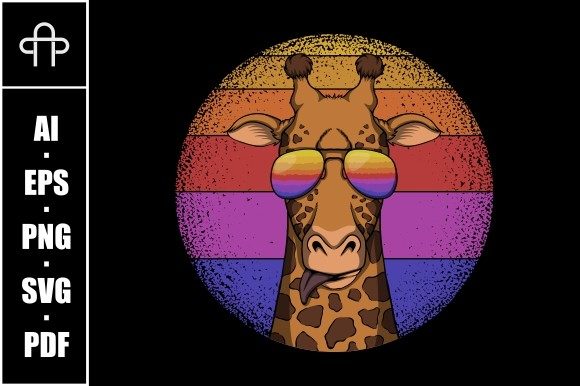 Giraffe Head Eyeglasses Retro Vector Review