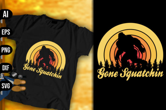 Gone Squatchin - Funny Bigfoot Retro Review