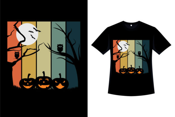 Halloween Retro Pumpkin T-shirt Design Review