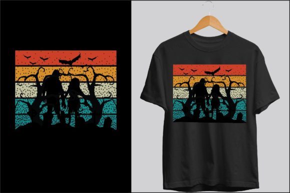 Halloween Retro Sunset T-shirt Design Review
