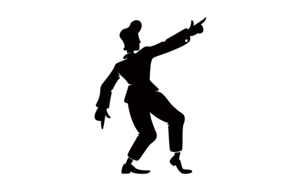 Retro Style Confident Guy Silhouette Review