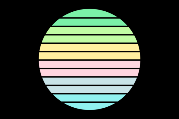 Retro Sunset Circle Design 31 Review