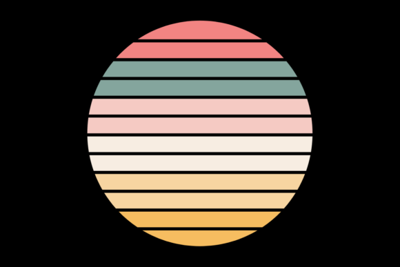 Retro Sunset Vintage Circle Design 06 Review