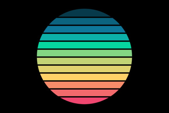 Retro Sunset Vintage Circle Design 09 Review