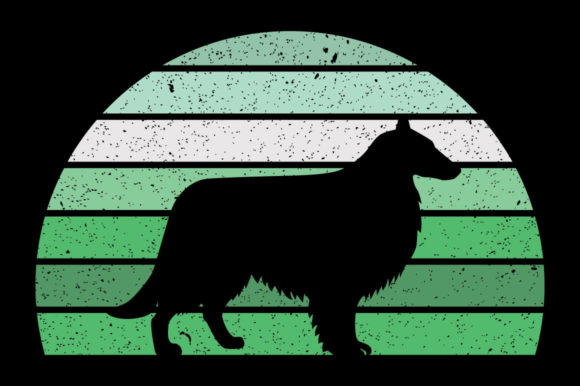 Retro Vintage Sunset SHETLAND SHEEPDOG