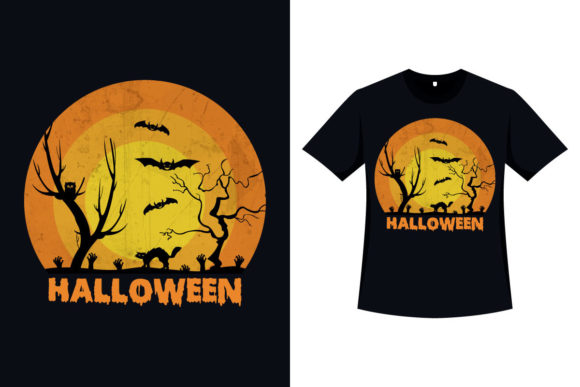 Spooky Retro T-shirt Art for Halloween
