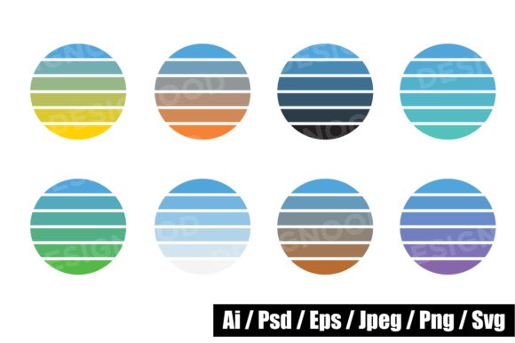 Sunset Retro Colors Background Review