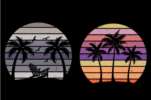 Vintage Retro Sunset Palm Tree, Kdp Review